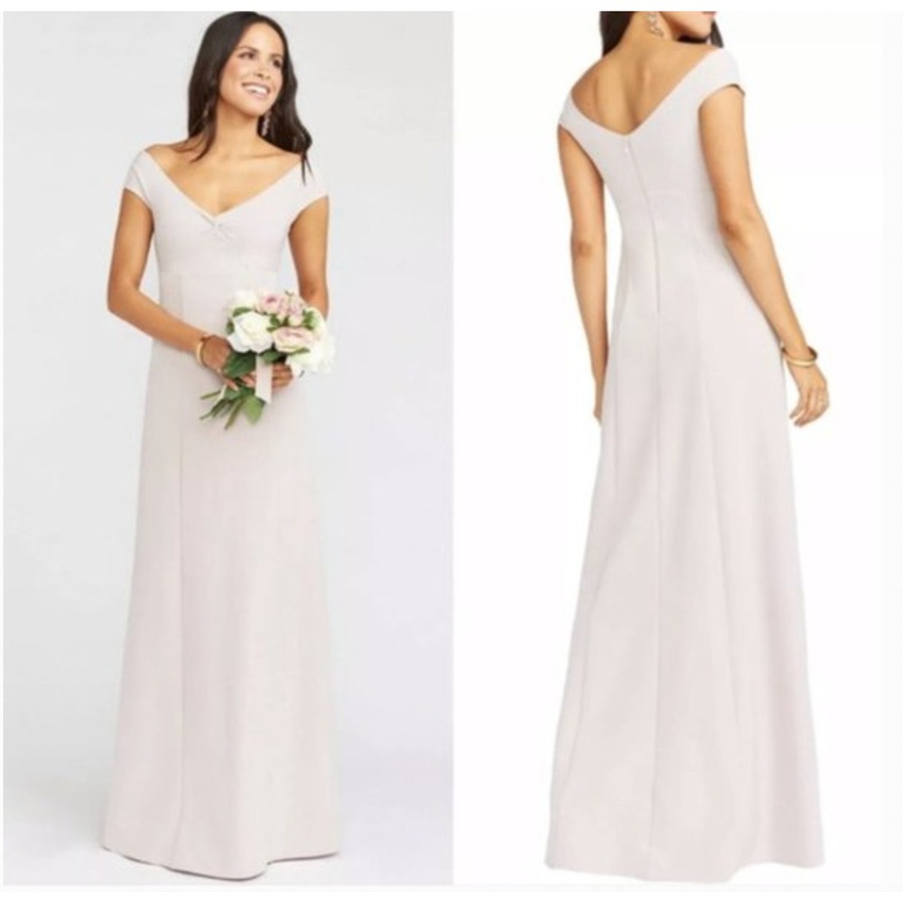 Show Meā Your Mumu Dress Small Zurich Knot Gown KB8 Crepe Sweetheart Wedding